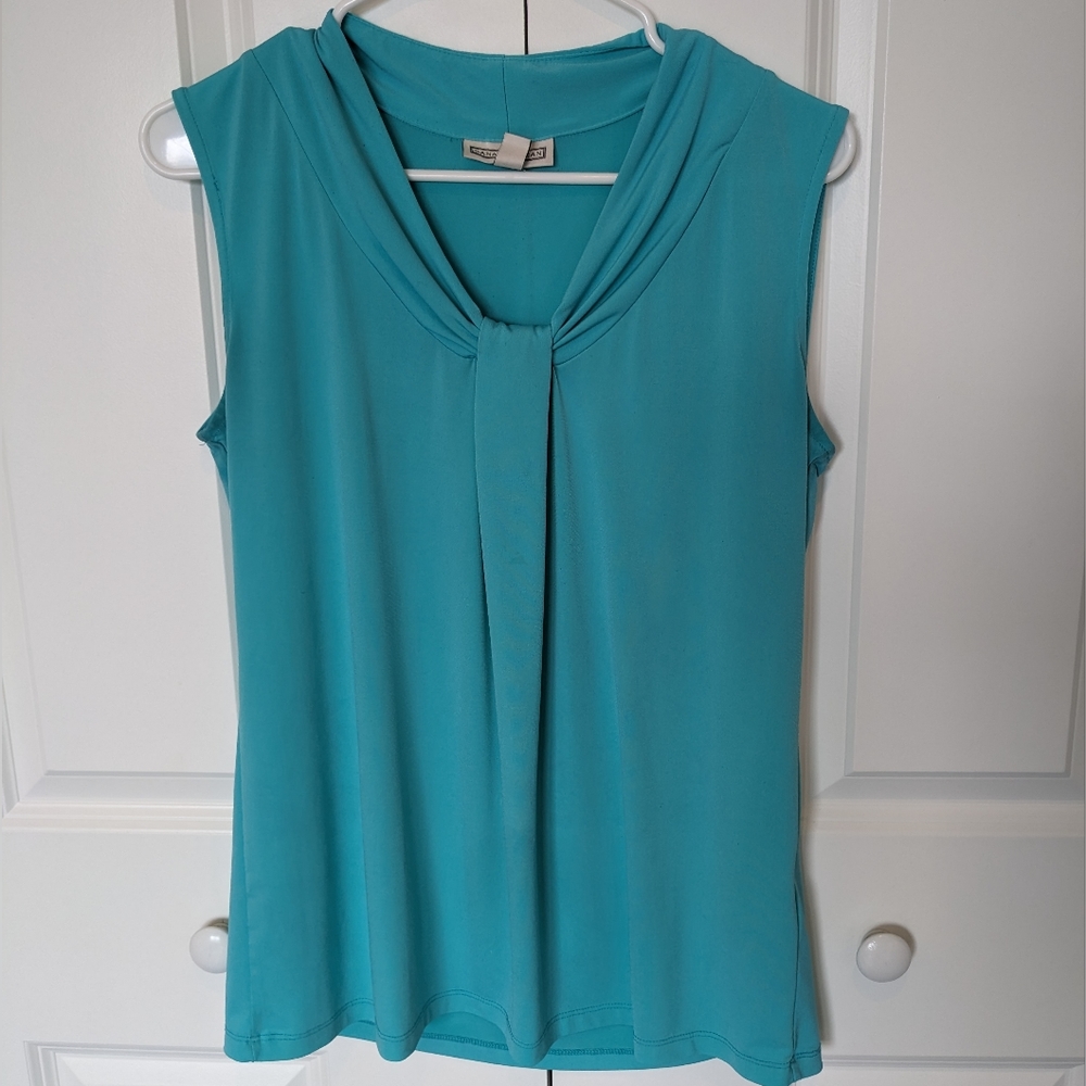 Teal Sleeveless Blouse